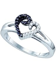0.17CTW DIAMOND MICRO PAVE HEART RING SIZE 6