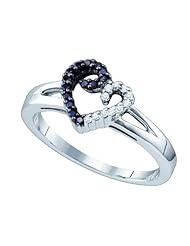 0.17CTW DIAMOND MICRO PAVE HEART RING SIZE 8