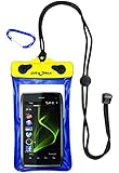 Kwik Tek DP-46 Case for Cellphones, GPS and Mp3 - Yellow / Blue