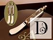 Glass Spreader Set of 2 Monogram D Glass Spreader Set of 2 Monogram D