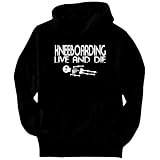 Kneeboarding ... LIVE AND DIE Sports Mens Hoodie (Black, Sizes X-Small - XXX-Large)