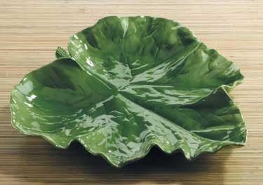 Home Decor Ceramic Pumpkin Leaf Serving Platter