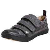 London Underground Women's Tin Lids Velcro Sneaker,Sludge Grey,8 M US
