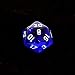 Chessex Translucent 16mm d20 Dice, Blue with white numbers