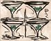 Four Shaky Martinis - Bar Restaurant Pub Framed Art Print