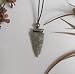 Flint Arrowhead Black Leather Necklace
