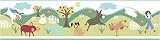 Gem's Friends Farm Animal Self Ahsv Wall Border