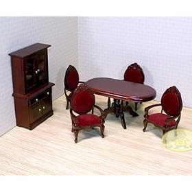 Click here to buy Melissa and Doug Deluxe Doll-House Dining Room Furniture by Melissa & Doug.