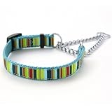 【超小型犬用しつけ首輪】アミット しつけに便利おしゃれなハーフチェーンカラー SSサイズ 色