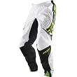 Fox Racing 180 Race Youth Boys Dirt Bike Motorcycle Pants w/ Free B&F Heart Sticker Bundle - White/Green