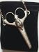 Victorian English Heirloom Wool and Needles Pewter Sewing Chatelaine Scissors