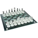 Elegant Glass Chess and Checker Board...