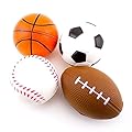Mememall Fashion 12 Stress Sport Ball Sponge Balls Foam Ball Basketball Football Soccer Baseball