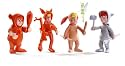 Famosa - Figurine - Figurine - Mega  Peter Pan : Enfants Perdus En Habits D'Indiens + Armes