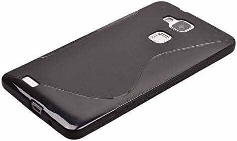 Mate 7 Case,Black S-Line Slim TPU Flexible Soft Case for Huawei Ascend Mate 7