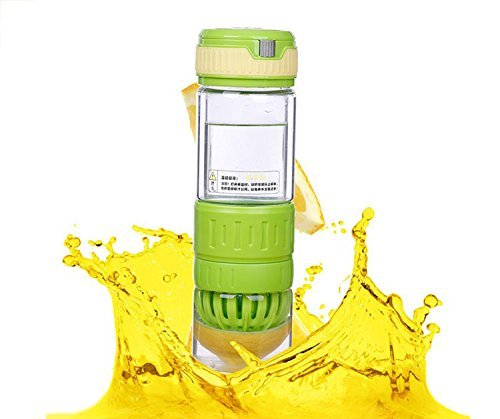 Ylyycc Creative Glass Lemon Juicer Cup Hand Juicer Magic Cup with Cup Lid and Hidden Wristband Green Color Ylyycc Creative Glass Lemon Juicer Cup Hand Juicer Magic Cup with Cup Lid and Hidden Wristband Green Color