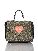 Sweet Years Bolso de asa Mano Queen (Verde Camuflaje / Naranja)