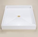 MTI MTSB-4848 Shower Basin Center Drain - White