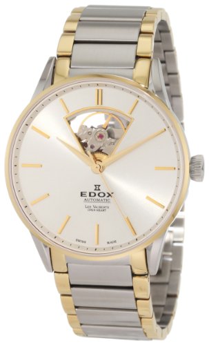 Edox Men's 85011 357J AID Les Vauberts Automatic Two-tone Steel Bracelet Watch
