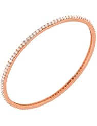 1.92 ct. tw Round Diamond Bangle Bracelet in Prong Setting - G-H SI1 - 18 Kt. Rose Gold