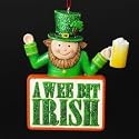 "A Wee Bit Irish" Leprechaun With Mug Of Beer Christmas Ornament #W20044