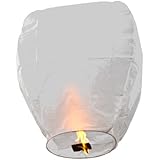 Set of 10 White Sky Lanterns - Chinese Flying Wish Lights