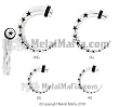 STEEL CIRCULAR TAPER WITH BLACK STARS CTST10 -0G