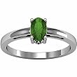 14K White Gold Tsavorite (Green Garnet) Ring