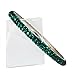 Sophistikitty Bangle Bracelet with 3 Rows of Sparkly Bling Bling Crystal Rhinestones: Emerald Color