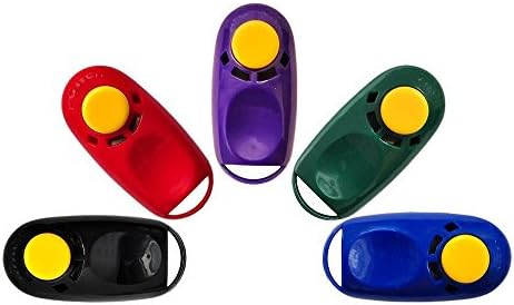 Ksmile® 5 Set Dog / Pet Training Clicker For Professional and Home Use - Button Pointer clicks to Train Dog / Cat / Pet