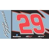  : Kevin Harvick #29 Car Flag W/Wall Brackett Set Of 2