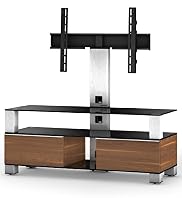 Sonorous MD 8123W Glass & Wood TV Mount Stand