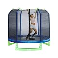 SixBros. Sport - SixJump 7FT XXL Gartentrampolin Trampolin 2,10 m � - Gr�n - Sicherheitsnetz - TS210/1260
