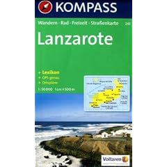 Kompass Karten, Lanzarote: Wander-, Bike-, Freizeit- und Stra�enkarte (Aqua3 Kompass)
