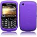 OLIVIASPHONES 8520 CURVE BLACKBERRY PURPLE SOFT SILICONE SKIN COVER CASE AND SCREEN PROTECTOR