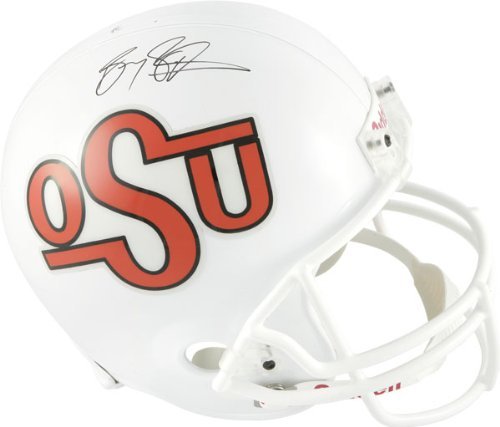 Barry Sanders Autographed Helmet | Details: Oklahoma State Cowboys, Throwback, Riddell Replica Helmet