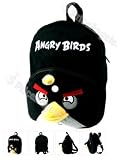Black Angry Bird Plush Backpack approx 13"