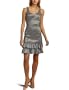 Betsey Johnson Women's Ruffle Hem Sheath Dress,White,2