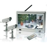 KIT EXTEL VIDEOSURVEILLANCE SANS FIL - MONITEUR COULEUR TFT 7 - LCD 17,5 CM, SORTIE VCR, ADAPTATEUR 230V + 2,CAMERAS IP44 SANS FIL -VISION DE NUIT- PORTEE 80M (CHAMP LIBRE)par EXTEL