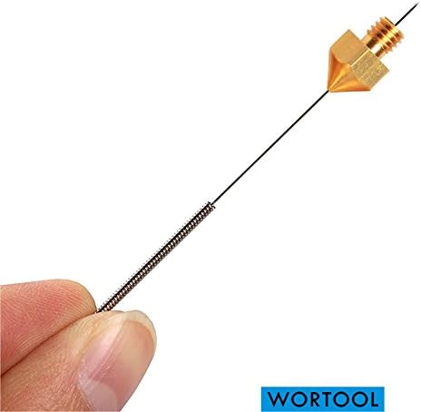 WORTOOL - 10 Pcs 0.4mm Drill Bits for 3D MakerBot Printer Nozzle Cleaning Kit.