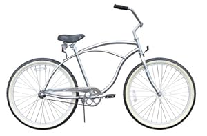 Men's Urban Man Classic Beach Cruiser Bike Color: Chrome