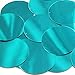 Round Flat Sequin 70mm Teal Turquoise Metallic. Couture Paillettes. Made in USA