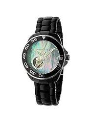 Android Women Divemaster Mystic Automatic Mother-of-Pearl Open Heart Ceramic Watch
