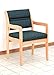 Wooden Mallet Valley Guest Leg Chair, Standard, Light Oak, Foliage Green