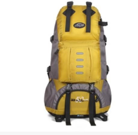 EVa Large-capacity outdoor backpack 50L mountaineering bags shoulder bag multi-purpose travel bag on foot , Yellow