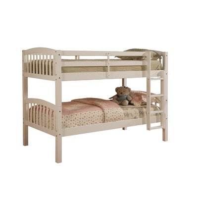 Mission Style Bunk Bed Color: White