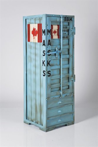 KARE Designer Schrank Trailer Flag - Eisen hellblau