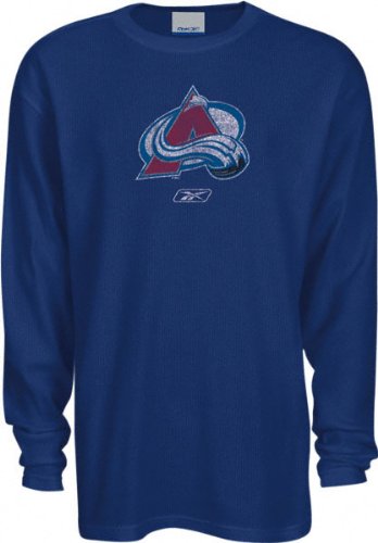 Buy Colorado Avalanche Faded Logo Long Sleeve Waffle Shirt
