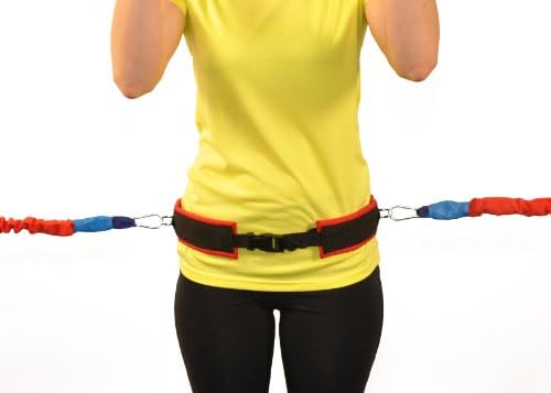 SPEEDSTER® Speed Kat - Speed, Lateral and Agility Trainer with Nylon Safety Sleeve ** 2 MEDIUM RESISTANCE 8' SAFETY SLEEVE CORDS - 2 WAIST BELTS - 2 ANCHOR STRAPS **