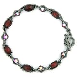 Blaze Siam Diamond Shape Toggle Bracelet